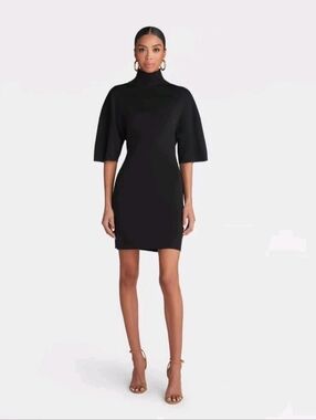 KBB by KAHLANA Women's Short Sleeve 'The Laceback Mini Dress' - Black M